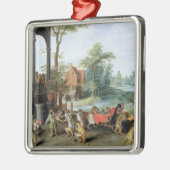 Een Satire van de Folly van Tulip Mania Metalen Ornament (Links)