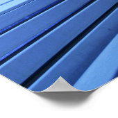 Een sauna in blauw licht, Zweden. Poster (Hoek)