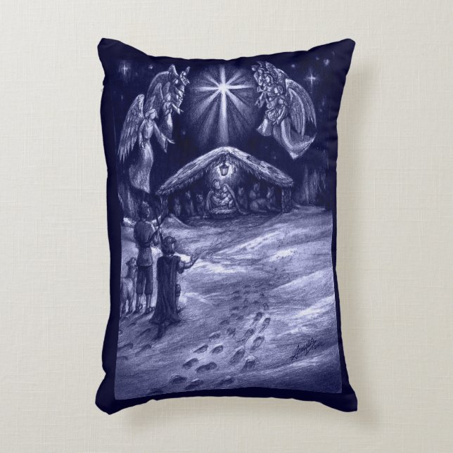 Een Savior is geboren! Accent Kussen (Voorkant(Verticaal))