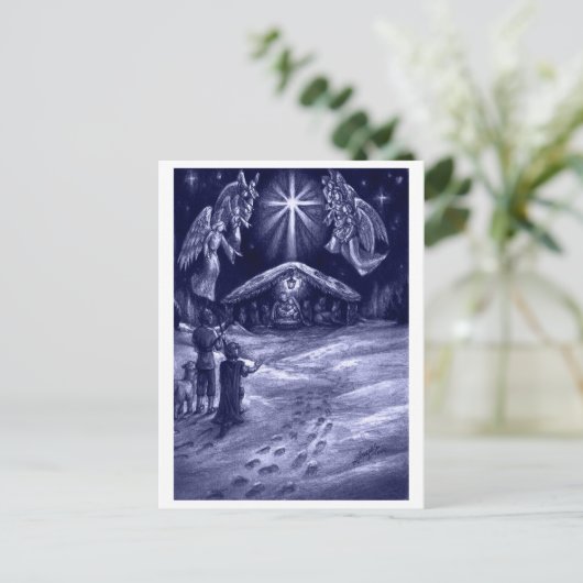 Een Savior is geboren! Briefkaart (Staand voorkant)