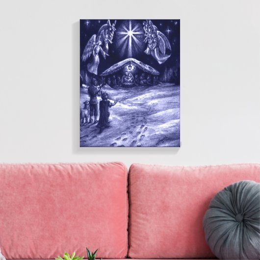 Een Savior is geboren! Canvas Afdruk (Insitu (Woonkamer))