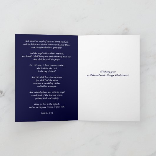 Een Savior is geboren! Feestdagen Kaart (Binnen)