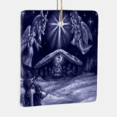 Een Savior is geboren! Keramisch Ornament (Rechts)