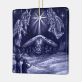 Een Savior is geboren! Keramisch Ornament (Links)