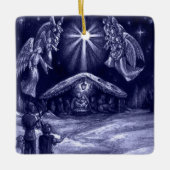 Een Savior is geboren! Keramisch Ornament (Voorkant)