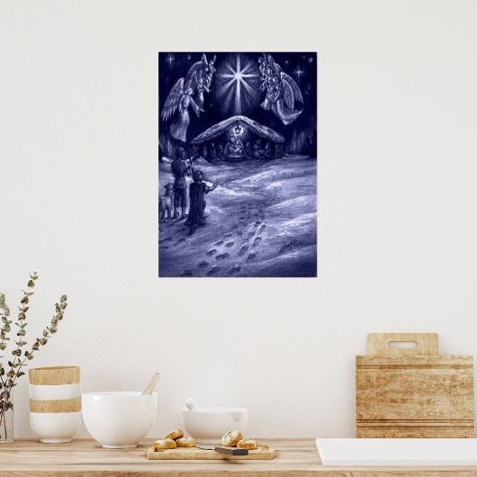 Een Savior is geboren! Poster (Keuken)