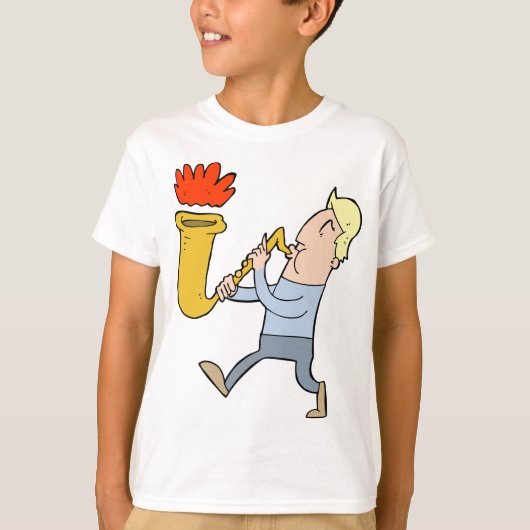 Een saxafonmusicus T-Shirt afspelen (Voorkant)