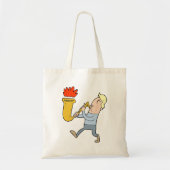 Een saxafonmuzikant-Canvas tas afspelen (Voorkant)
