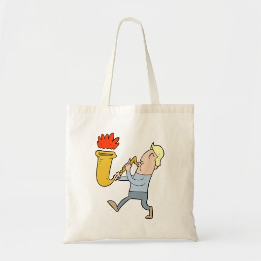Een saxafonmuzikant-Canvas tas afspelen (Voorkant)