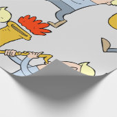 Een saxafonmuzikant ompakken papier afspelen (Hoek)