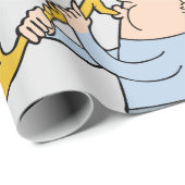 Een saxafonmuzikant ompakken papier afspelen (Rol Hoek)