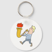 Een saxafonmuzikant-Sleutelhanger afspelen Sleutelhanger (Voorkant)