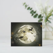 Een Scary Witchy Moon Uitnodiging (Staand voorkant)