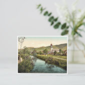 Een scène op de Ammer, Oberammergau, Boven-Beieren Briefkaart (Staand voorkant)