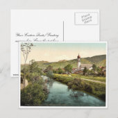 Een scène op de Ammer, Oberammergau, Boven-Beieren Briefkaart (Voorkant / Achterkant)