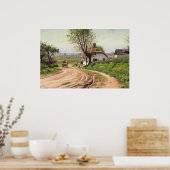 Een scène op een zomerdag |  zomer poster (Keuken)