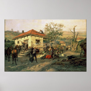 Een scène uit de Russisch-Turkse oorlog Poster