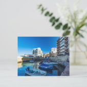 Een scène uit Gillieru Harbour, Malta Holiday Card Briefkaart (Staand voorkant)