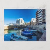 Een scène uit Gillieru Harbour, Malta Holiday Card Briefkaart (Voorkant)