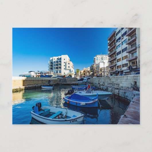 Een scène uit Gillieru Harbour, Malta Holiday Card Briefkaart (Voorkant)