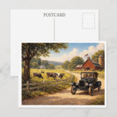 Een scène uit het Amerikaanse leven. Briefkaart (Voorkant / Achterkant)