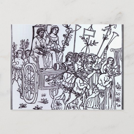 Een scène uit het decameron briefkaart (Voorkant)