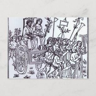 Een scène uit het decameron briefkaart
