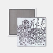 Een scène uit het decameron magneet (Voorkant / Achterkant)