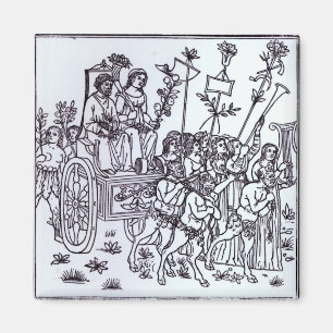 Een scène uit het decameron magneet