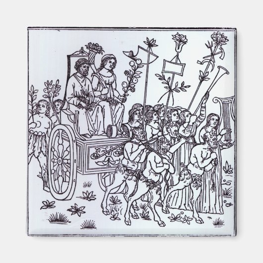 Een scène uit het decameron magneet (Voorkant)