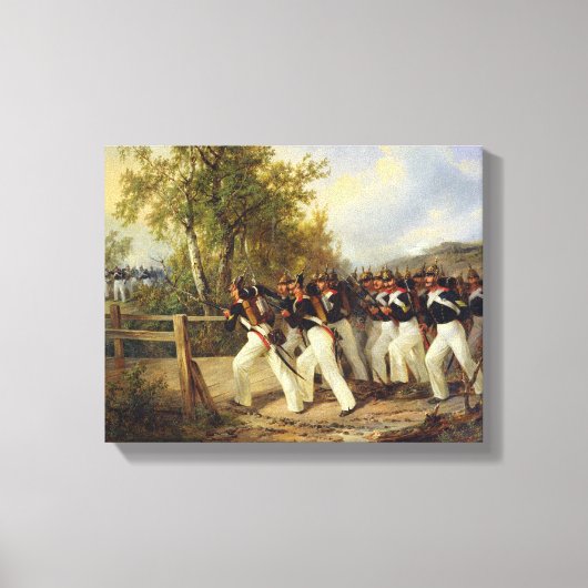 Een Scene uit het leven van de soldaat, 1849 Canvas Afdruk (Voorkant)