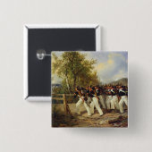 Een Scene uit het leven van de soldaat, 1849 Vierkante Button 5,1 Cm (Voorkant /achterkant)