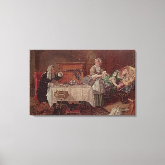 Een scène uit 'Tartuffe' door Moliere, 1850 Canvas Afdruk (Voorkant)