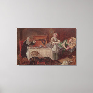 Een scène uit 'Tartuffe' door Moliere, 1850 Canvas Afdruk