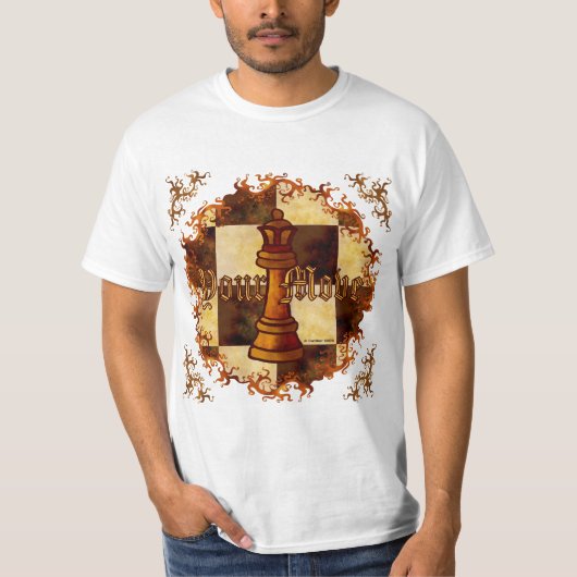 Een schaakkoningin T-shirt (Voorkant)