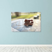 Een schaakles canvas afdruk (Insitu (Houten vloer))