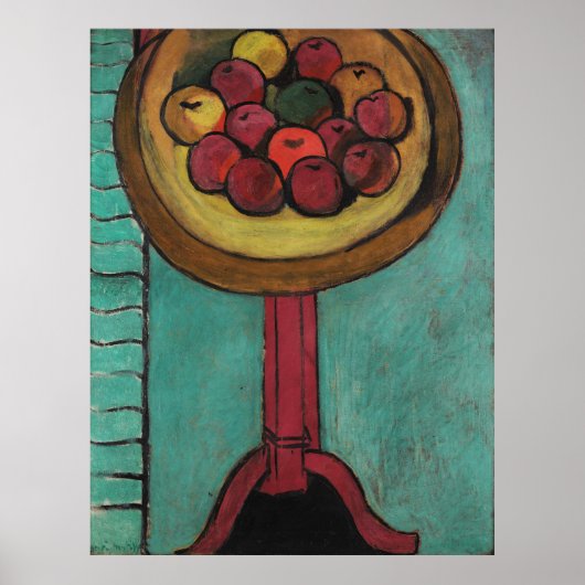 Een schaal appels op een tafel Matisse Poster (Voorkant)