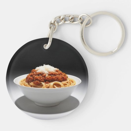 Een schaal Spaghetti Bolognese Sleutelhanger (Achterkant)