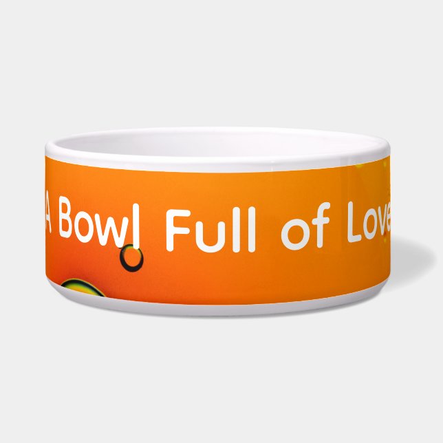 Een schaal vol liefde - Pet Bowl Voerbakje (Voorkant)