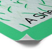 Een schaap in de wei Dikke Kelly Green Border Poster (Hoek)