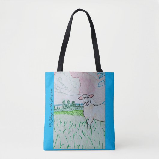 Een schaap in de wei tote bag (Voorkant)