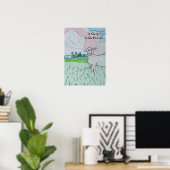 Een schaap in de weide  poster (Thuiskantoor)