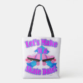 Een Schaatsdate Fun Roller Schaats Herinneringen Tote Bag (Achterkant)