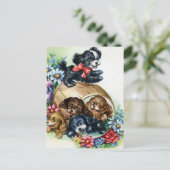 Een schacht van Puppies Briefkaart (Staand voorkant)