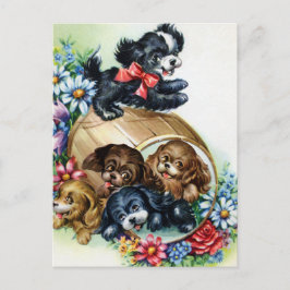 Een schacht van Puppies Briefkaart