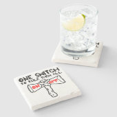 Één Schakelaar om hen allen te regel Stenen Onderzetter (Zijkant)