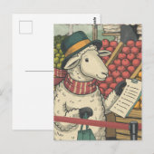 Een schapenwinkel Vintage Briefkaart (Voorkant / Achterkant)