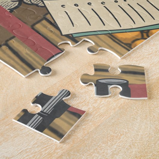 Een schapenwinkel Vintage Legpuzzel (Zijkant)