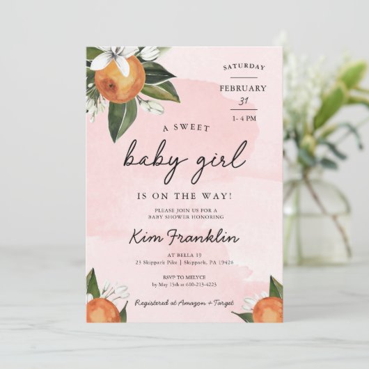 Een schatje meisje is onderweg naar Clementine Ora Kaart (Staand voorkant)