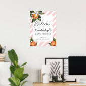 Een schatje meisje onderweg naar Clementine Welkom Poster (Thuiskantoor)